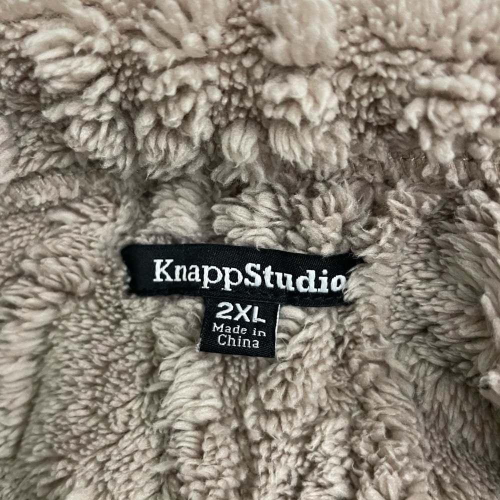 Plush Taupe Hooded Sherpa Sweater Size 2XL CB- - Picture 8 of 8